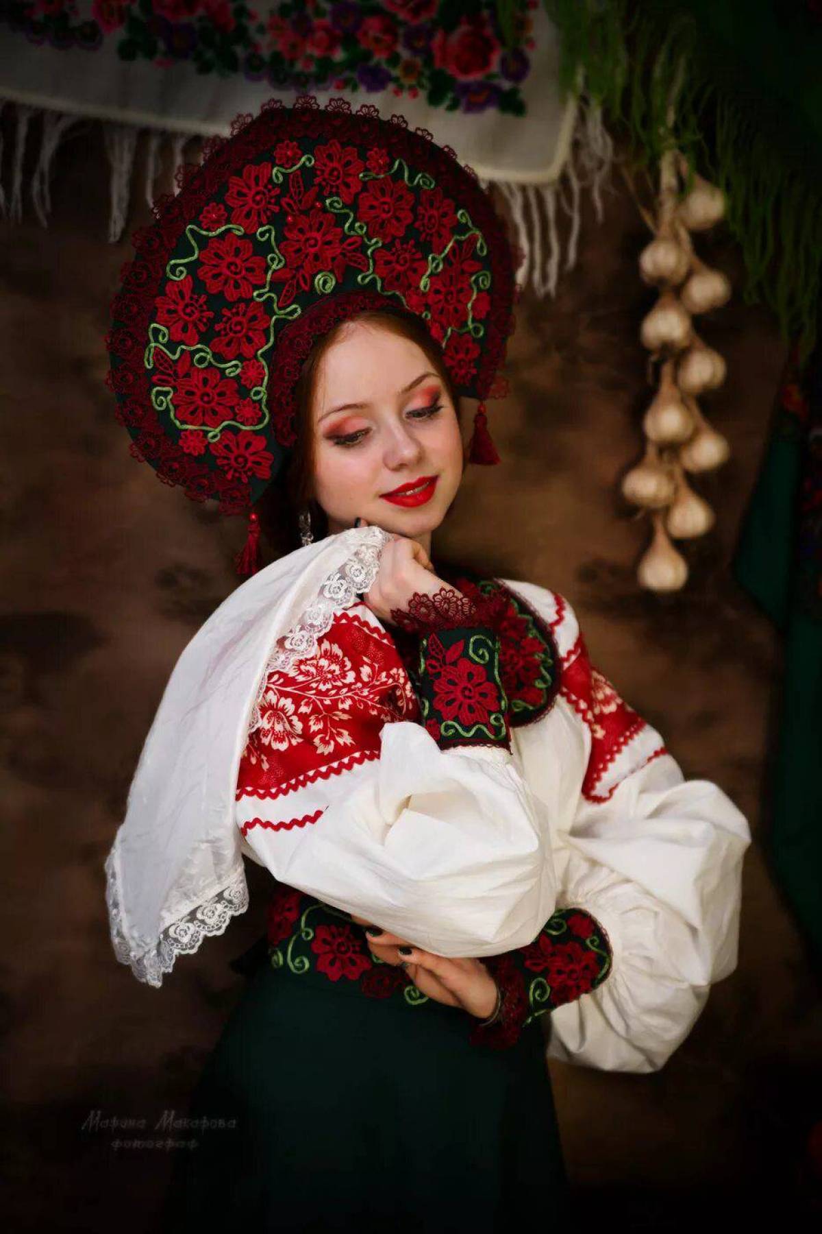 Women in Slavic costumes underwear in Gazipur