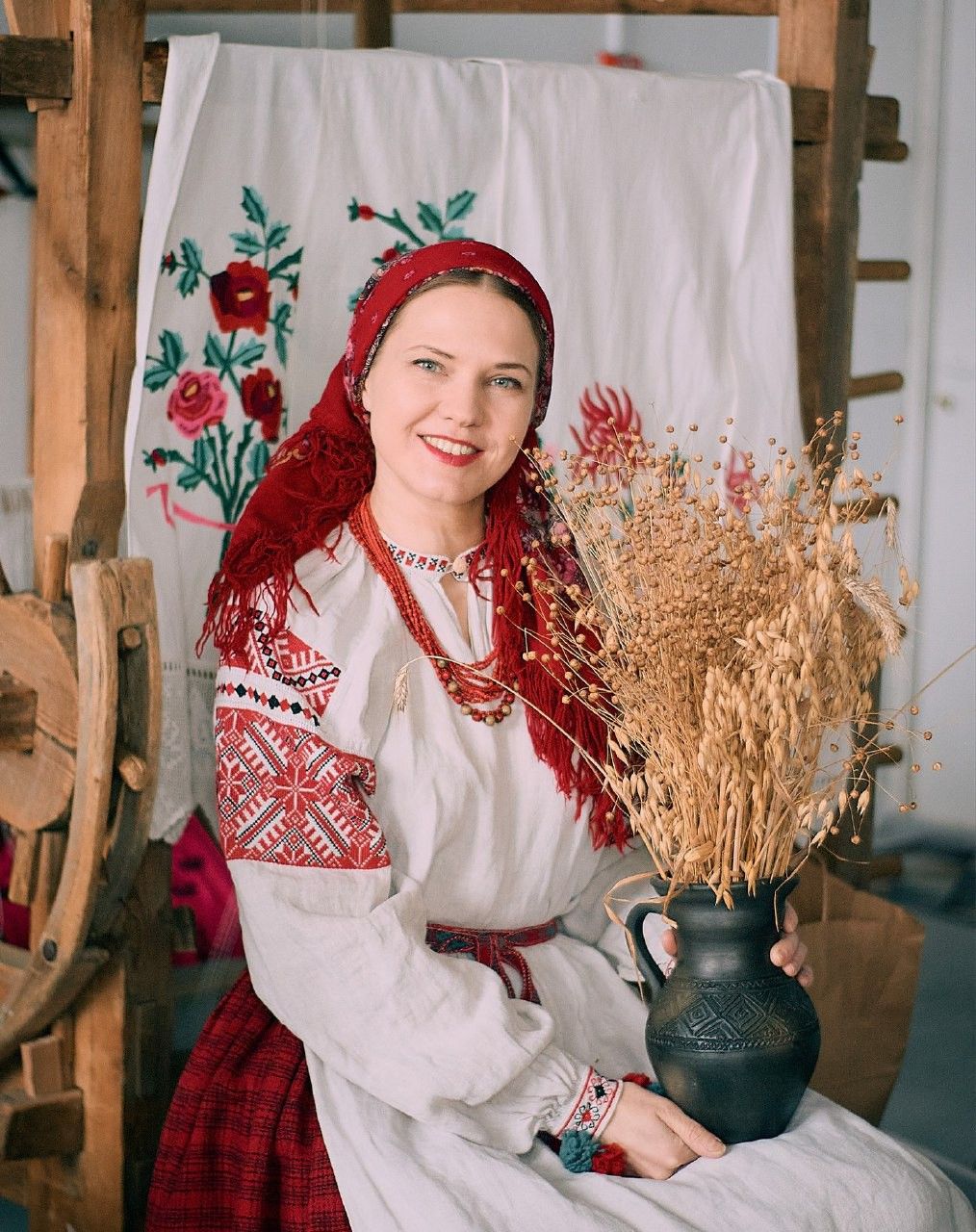 Women in Slavic costumes in Gazipur