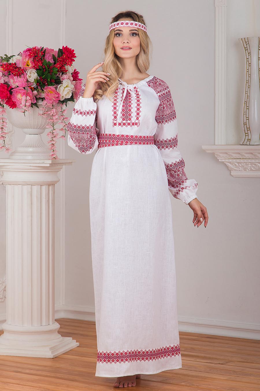 Women in Slavic costumes in Gazipur