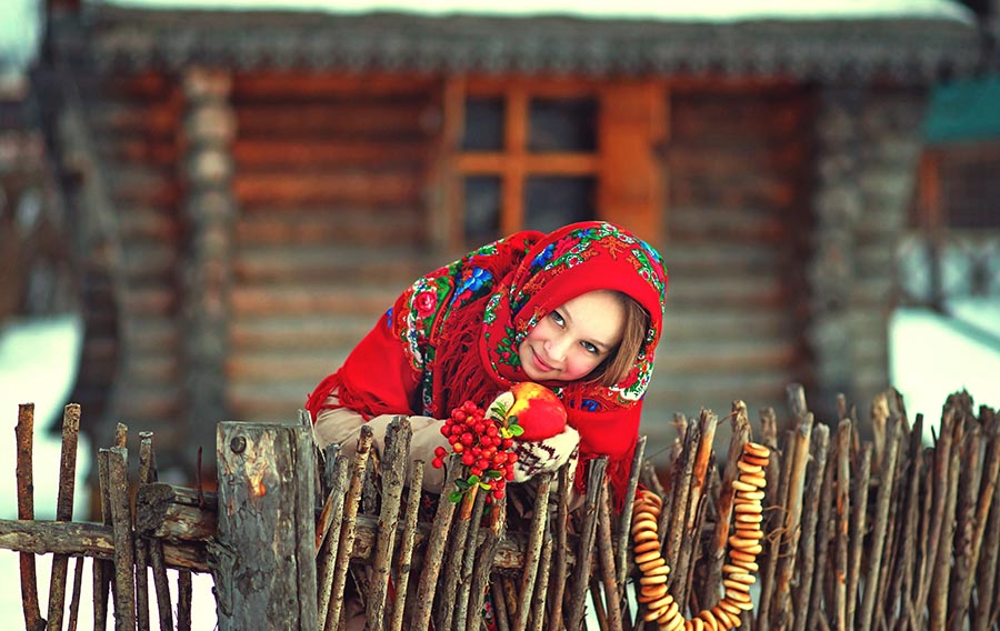 Sexy girl Women in Slavic costumes in Gazipur