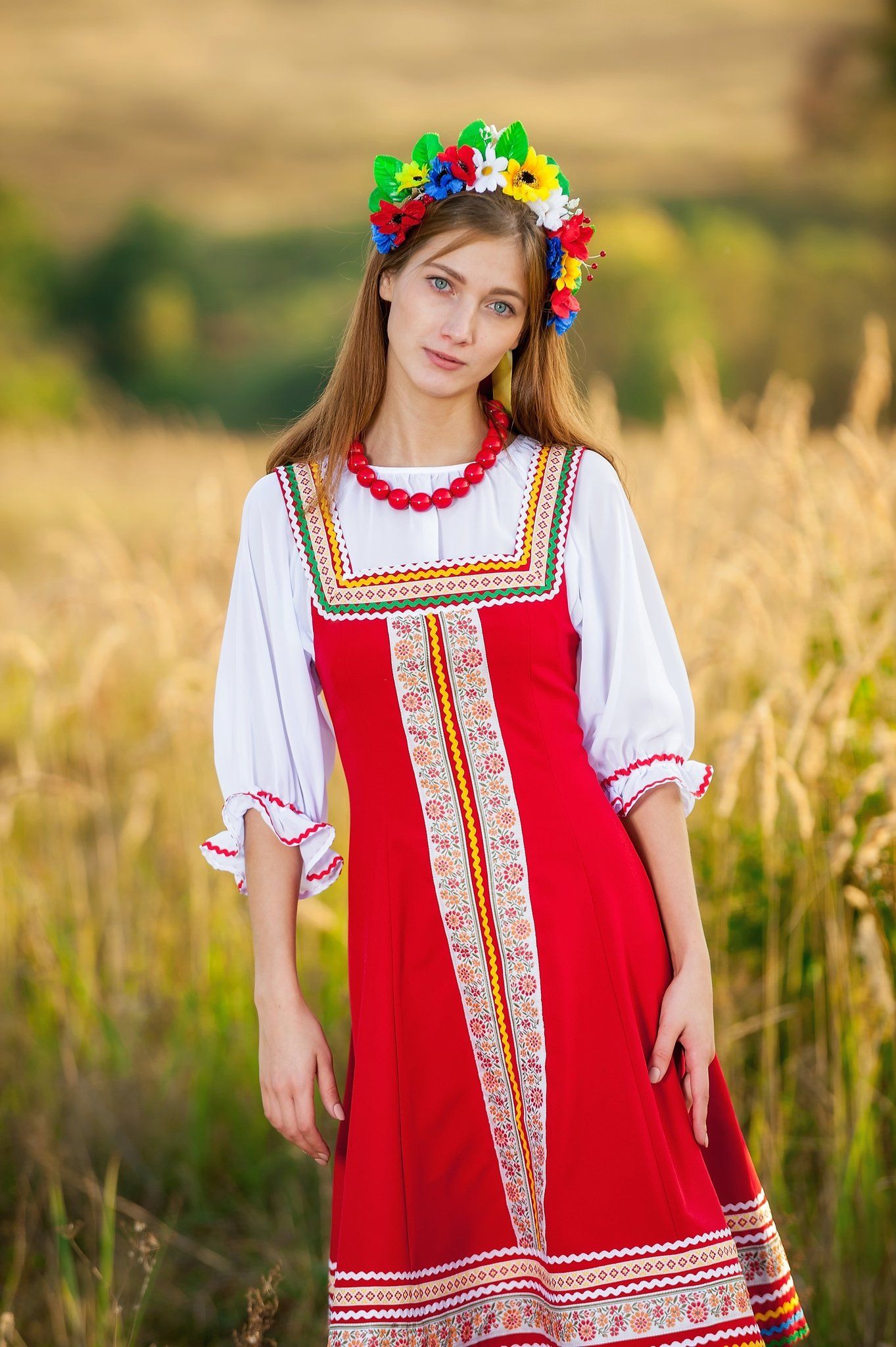 Women in Slavic costumes in Gazipur