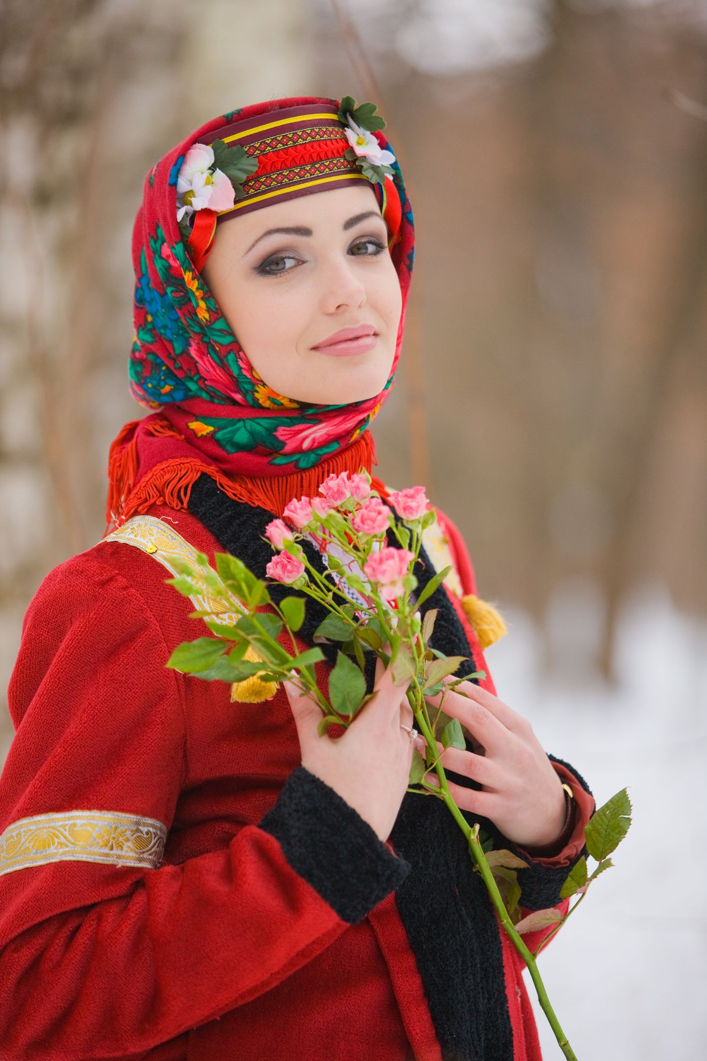 Sexy girl Girls in Slavic costumes in Gazipur