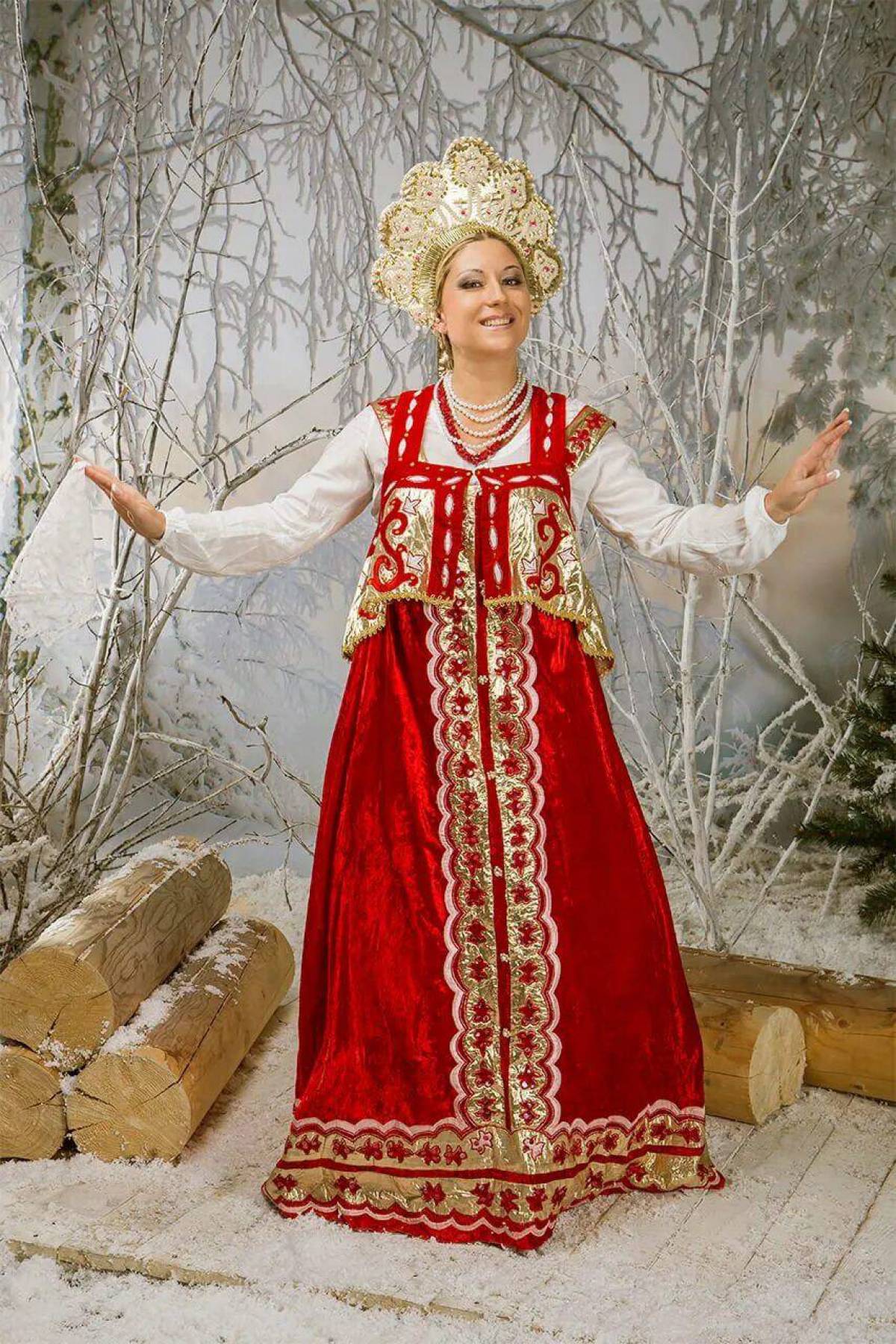 Girls in Slavic costumes in Gazipur