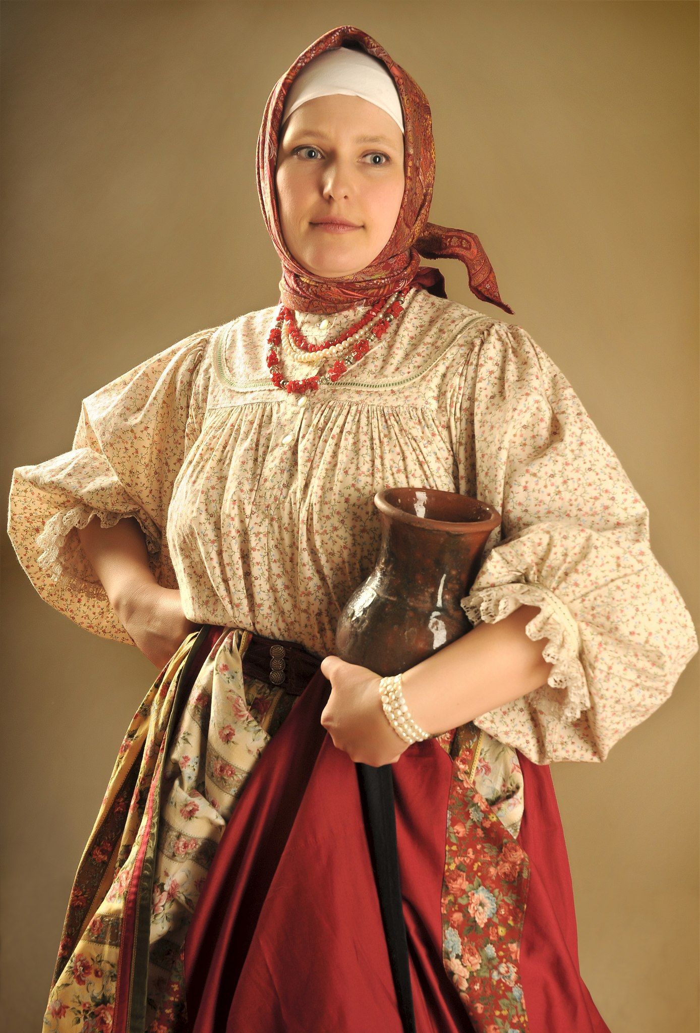 Girls in Slavic costumes in Gazipur