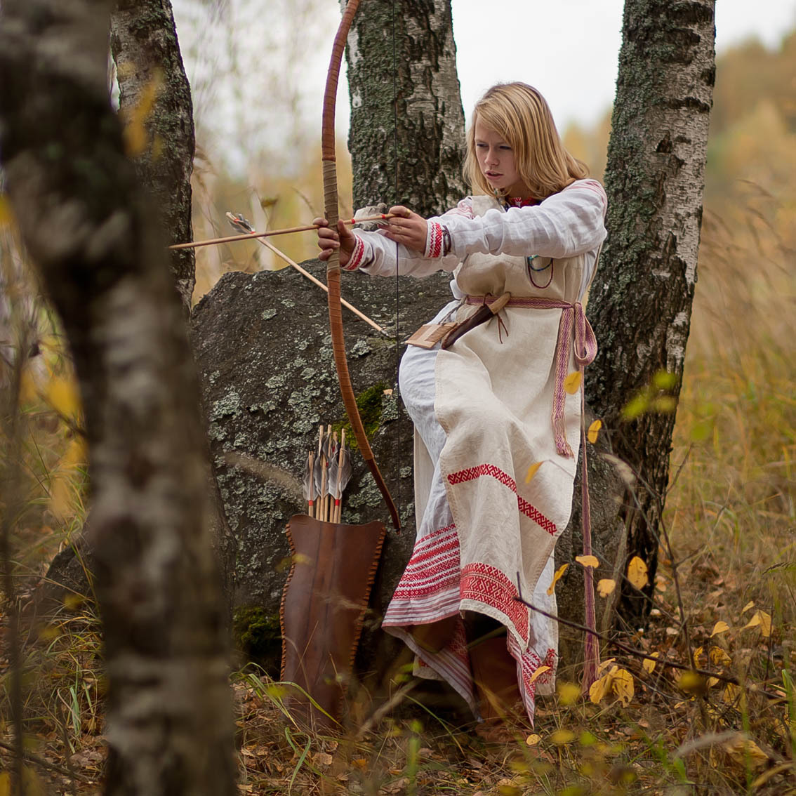 Sexy photo Girls in Slavic costumes in Gazipur